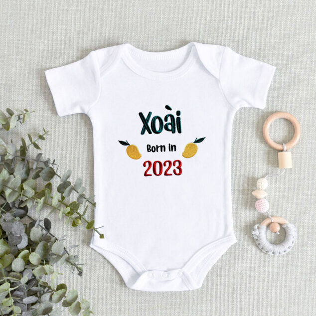 Bodysuit Sơ Sinh Thêu Tên Cho Bé Trai - OT001