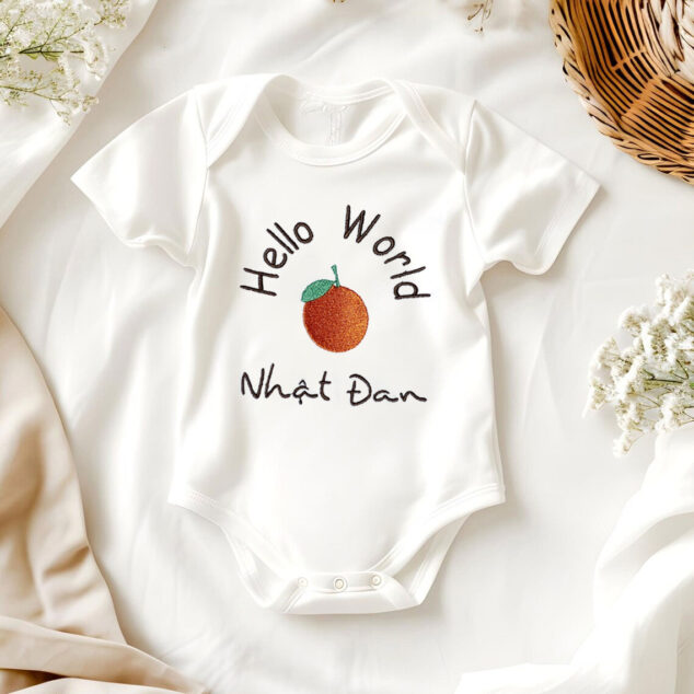 Bodysuit Sơ Sinh Thêu Tên Cho Bé Gái - OT030