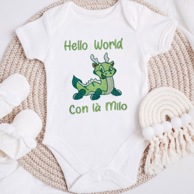 Bodysuit Sơ Sinh Thêu Tên Cho Bé Trai - OT033