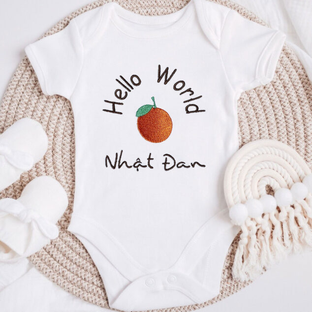 Bodysuit Sơ Sinh Thêu Tên Cho Bé Gái - OT030