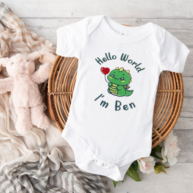 Bodysuit Sơ Sinh Thêu Tên Cho Bé Trai - OT037