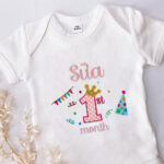 Bodysuit Sơ Sinh Thêu Tên Cho Bé Gái - OT024