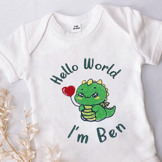 Bodysuit Sơ Sinh Thêu Tên Cho Bé Trai - OT037