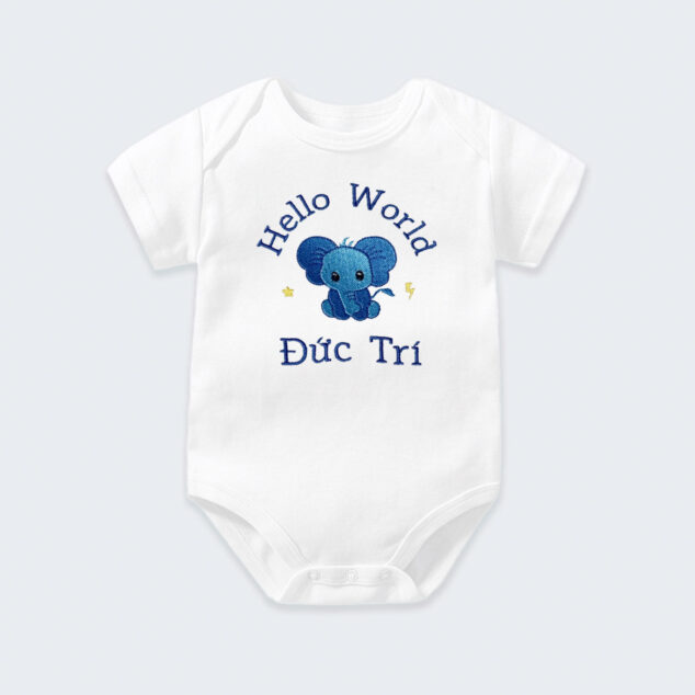 Bodysuit Sơ Sinh Thêu Tên Cho Bé Trai - OT027