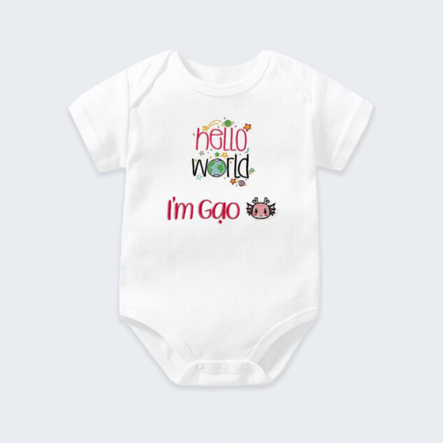 Bodysuit Sơ Sinh Thêu Tên Cho Bé Gái - OT035