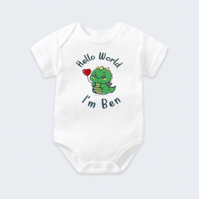Bodysuit Sơ Sinh Thêu Tên Cho Bé Trai - OT037