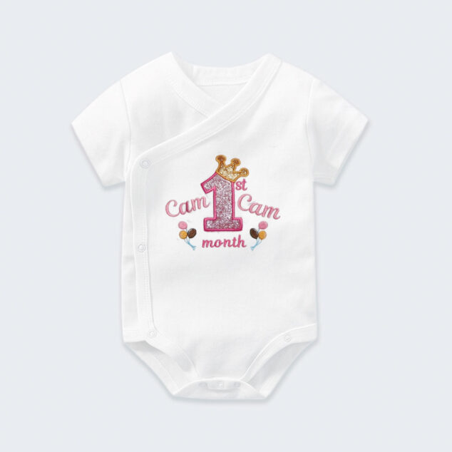 Bodysuit Sơ Sinh Thêu Tên Cho Bé Gái - OT028
