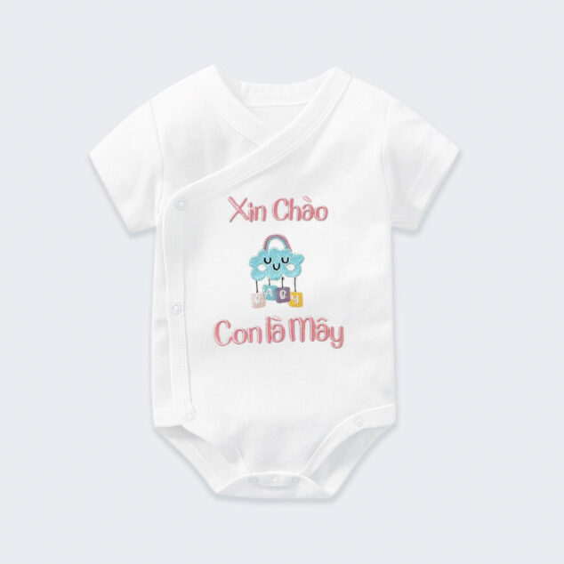 Bodysuit Sơ Sinh Thêu Tên Cho Bé Gái - OT034