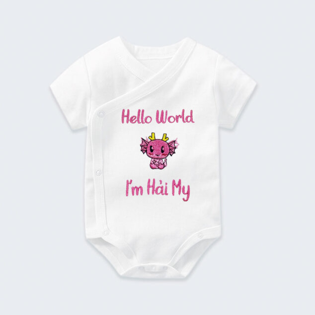 Bodysuit Sơ Sinh Thêu Tên Cho Bé Gái - OT036