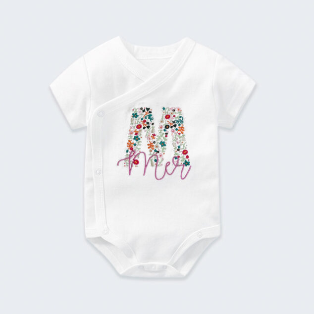 Bodysuit Sơ Sinh Thêu Tên Cho Bé Gái - OT006