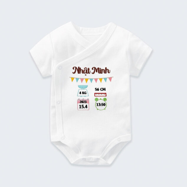 Bodysuit Sơ Sinh Thêu Tên Cho Bé Trai - OT005