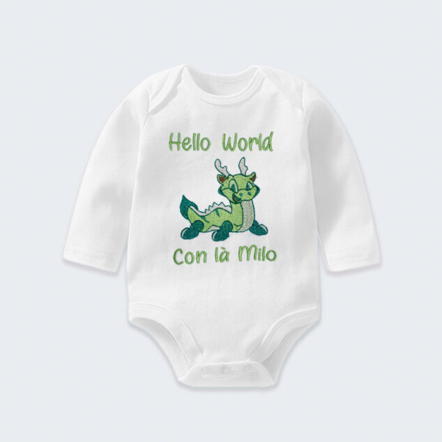 Bodysuit Sơ Sinh Thêu Tên Cho Bé Trai - OT033