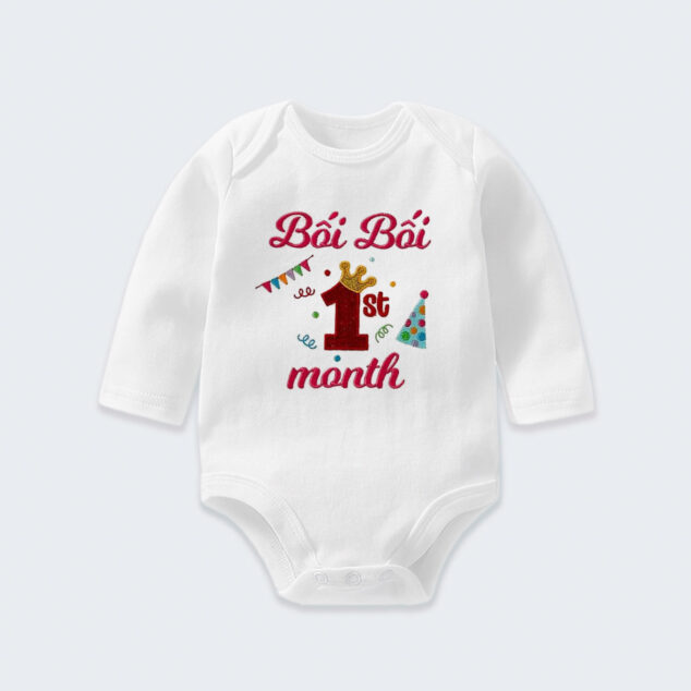 Bodysuit Sơ Sinh Thêu Tên Cho Bé Gái - OT014