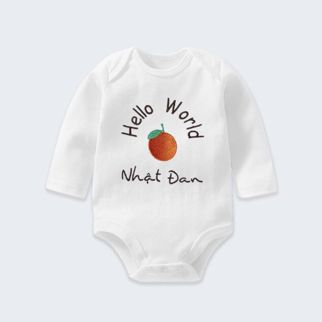 Bodysuit Sơ Sinh Thêu Tên Cho Bé Gái - OT030