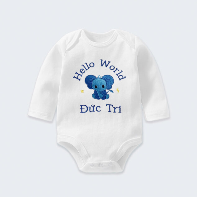 Bodysuit Sơ Sinh Thêu Tên Cho Bé Trai - OT027