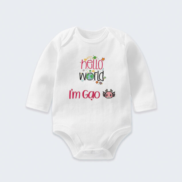 Bodysuit Sơ Sinh Thêu Tên Cho Bé Gái - OT035