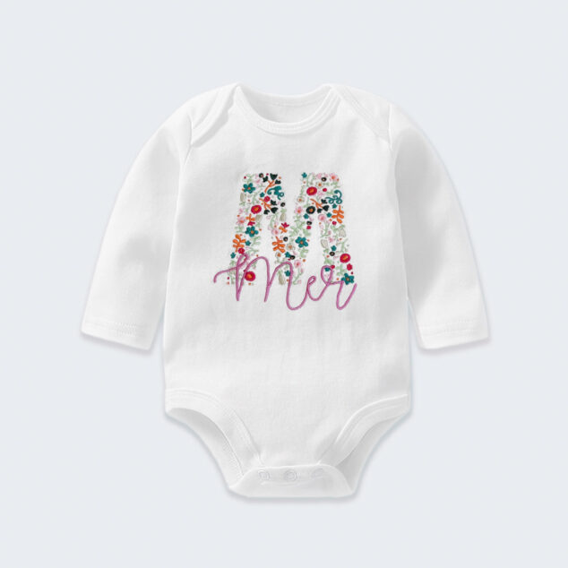 Bodysuit Sơ Sinh Thêu Tên Cho Bé Gái - OT006