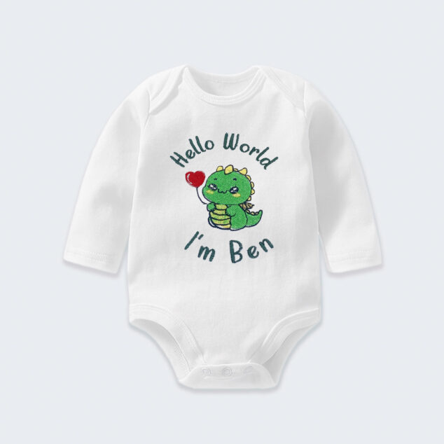 Bodysuit Sơ Sinh Thêu Tên Cho Bé Trai - OT037