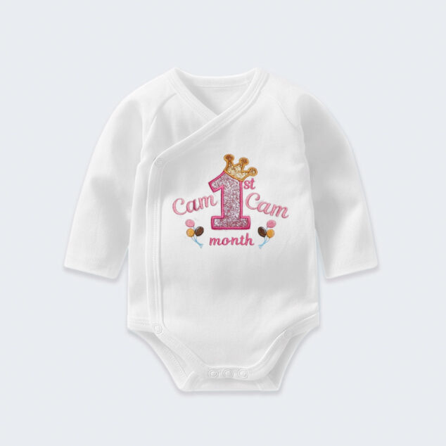 Bodysuit Sơ Sinh Thêu Tên Cho Bé Gái - OT028