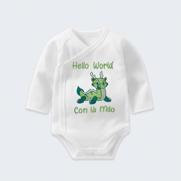 Bodysuit Sơ Sinh Thêu Tên Cho Bé Trai - OT033