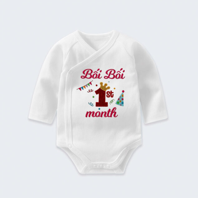 Bodysuit Sơ Sinh Thêu Tên Cho Bé Gái - OT014