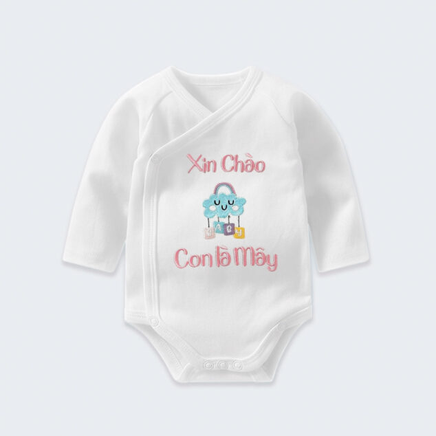Bodysuit Sơ Sinh Thêu Tên Cho Bé Gái - OT034