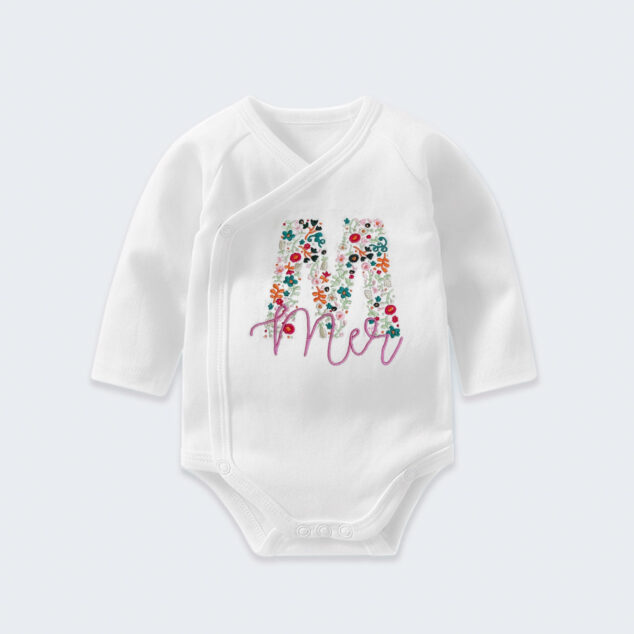 Bodysuit Sơ Sinh Thêu Tên Cho Bé Gái - OT006