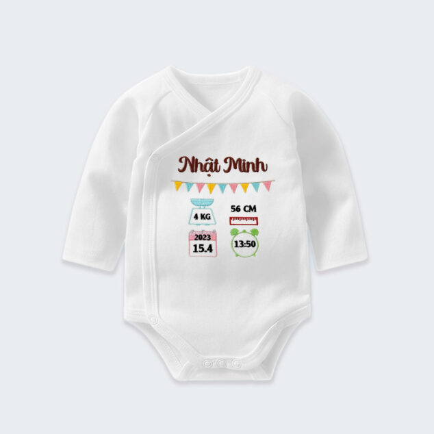 Bodysuit Sơ Sinh Thêu Tên Cho Bé Trai - OT005
