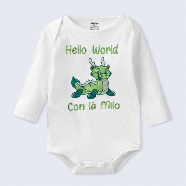 Bodysuit Sơ Sinh Thêu Tên Cho Bé Trai - OT033