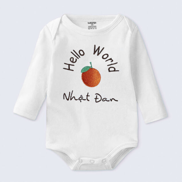 Bodysuit Sơ Sinh Thêu Tên Cho Bé Gái - OT030