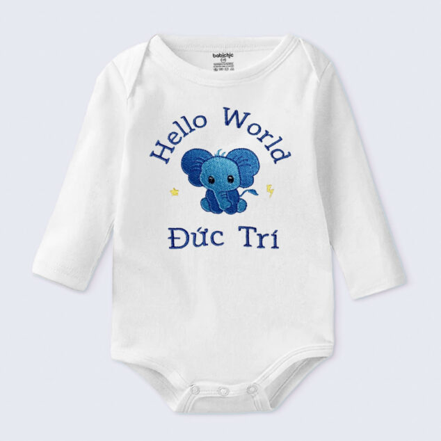 Bodysuit Sơ Sinh Thêu Tên Cho Bé Trai - OT027
